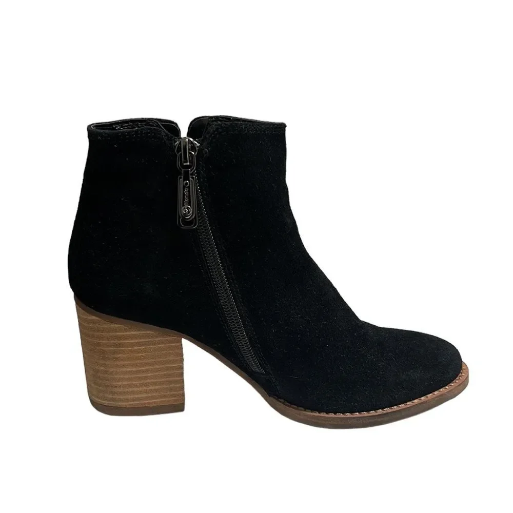 Blondo Nina Waterproof Suede Black Boots Size 4.5